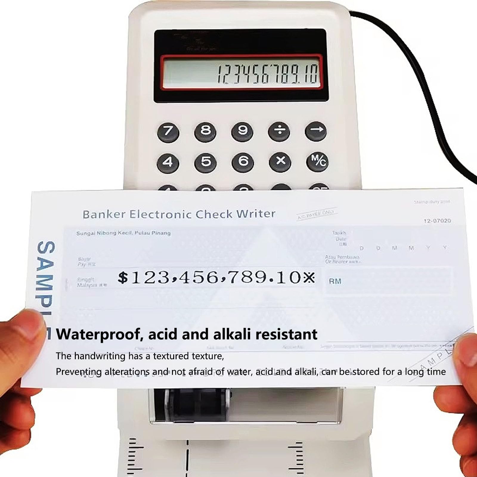 Calcolatrice con Display LCD a 16 Cifre e Stampante, Calcolatrice con Scontrino, Conversione di Valuta, Stampa a Getto d'Inchiostro Rapida, Calcolatrice da Tavolo per Ufficio, Lavori Contabili