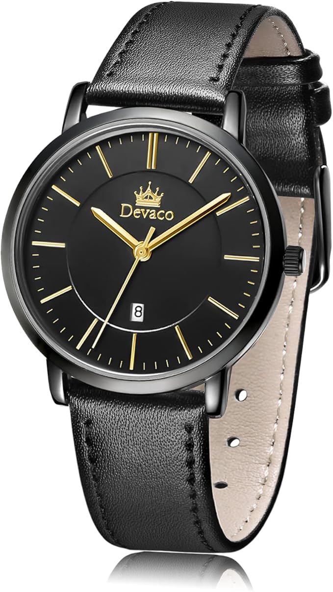 Amazon 腕時計 レディース 黒 おしゃれ うで時計 時計 防水 超薄型 女性用 革ベル トブランド 革 アナログ シンプルな文字盤 が見やすい ファッション 薄い 薄型軽量 チープ 高校生受験 Watch For Women Ladies ブラック 腕時計 ファッション 通販