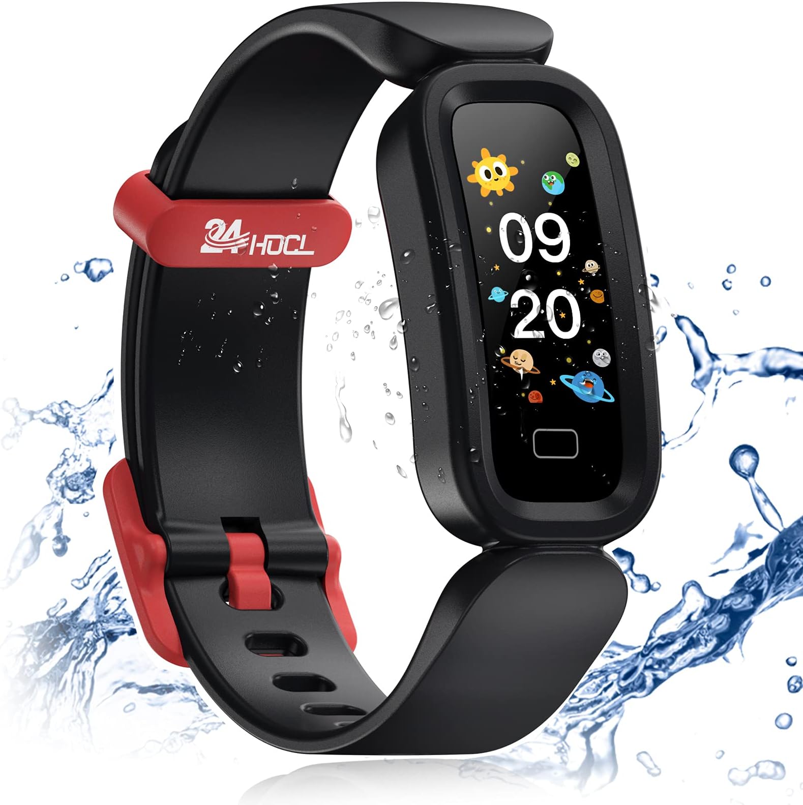 24HOCL Activity Fitness Tracker with Heart Rate Sleep Monitor Alarm Clock Sedentary Drink Water Reminder Watch
