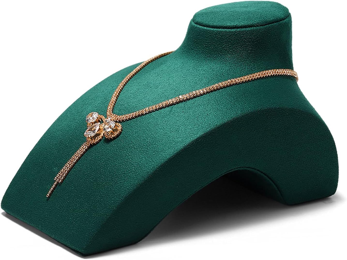 Jewelry Towers Mannequin Display Stand Necklace Bust Display Jewelry Necklace Chain Jewelry Bust Display Stand for Home Jewelry Organizers (Color : Green Size : S) (Gree