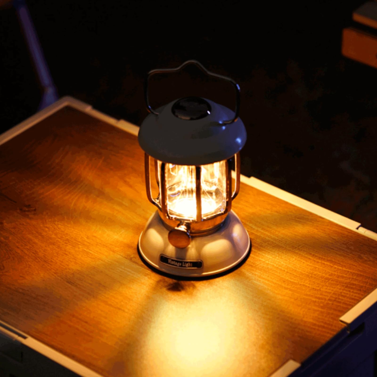 Lampa rechargeable camping Wielokolorowa, ładowalna latarnia kempingowa typu C z haczykiem(Bruin)