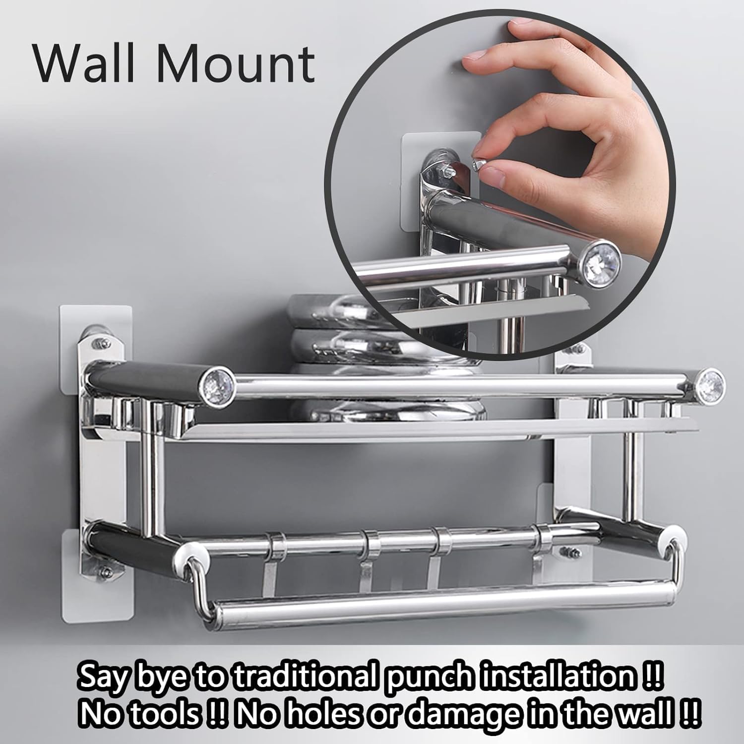 Transparent Wall Hooks - No Drill, Adhesive -5