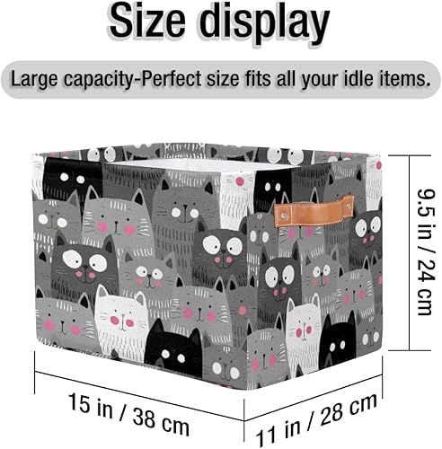 Miniatura 10 de Cesta de almacenamiento plegable de tortuga del océano marino, cubos de almacenamiento grandes de tela, caja de almacenamiento plegable con asa para