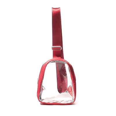 Baggallini Clear Stadium Mini Sling Handbags Red, Nylon/Polyester