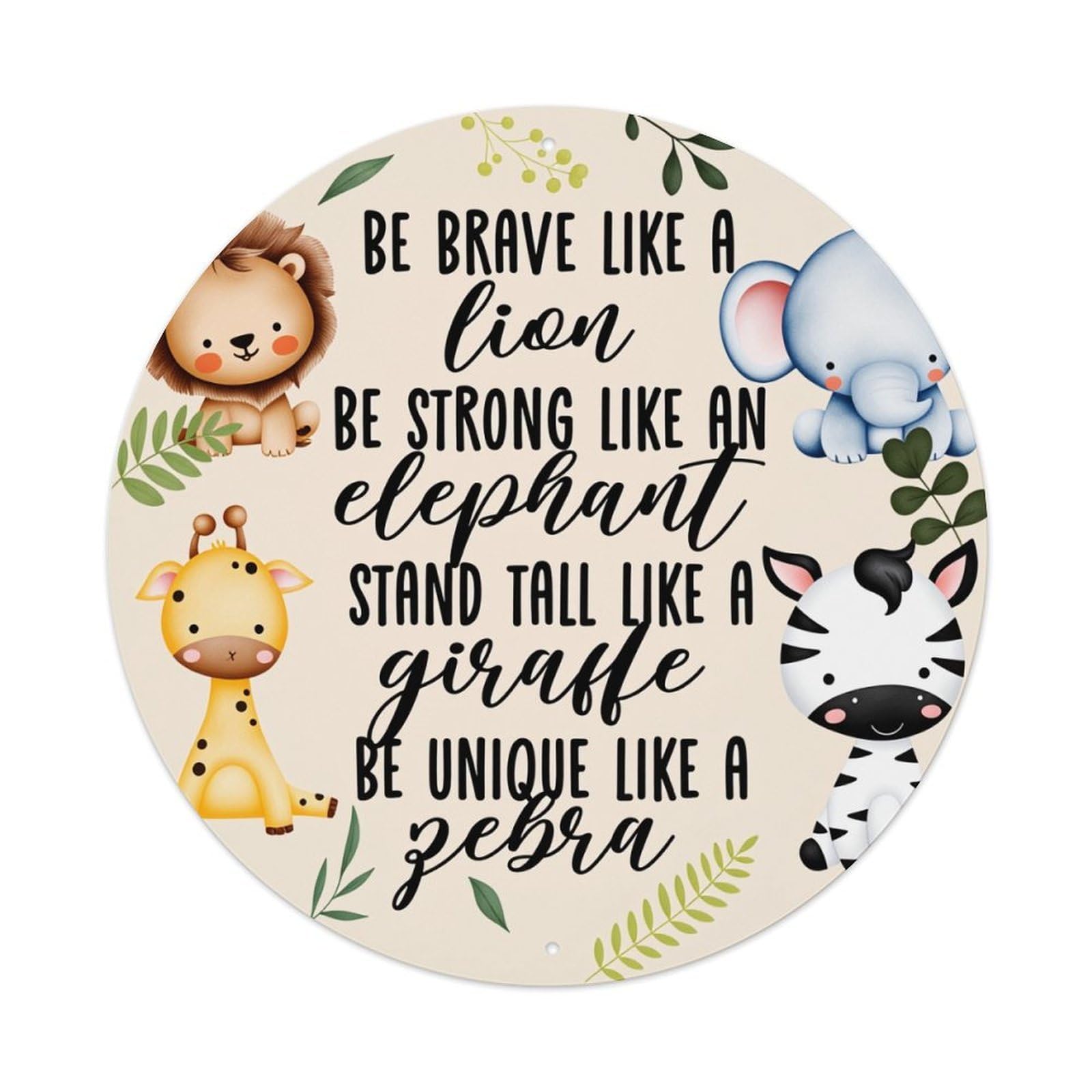 Cute Animal Motivational Quote Metal Tin Sign Vintage Garden Bedroom Cafe Bar Man Cave Home Wall Decor Metal Poster 8x8 inches