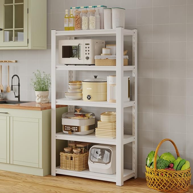 HOME CUBE 5 Layer Metal Storage Rack Adjustable Boltless Shelf Kitchen Office Garage Organizer