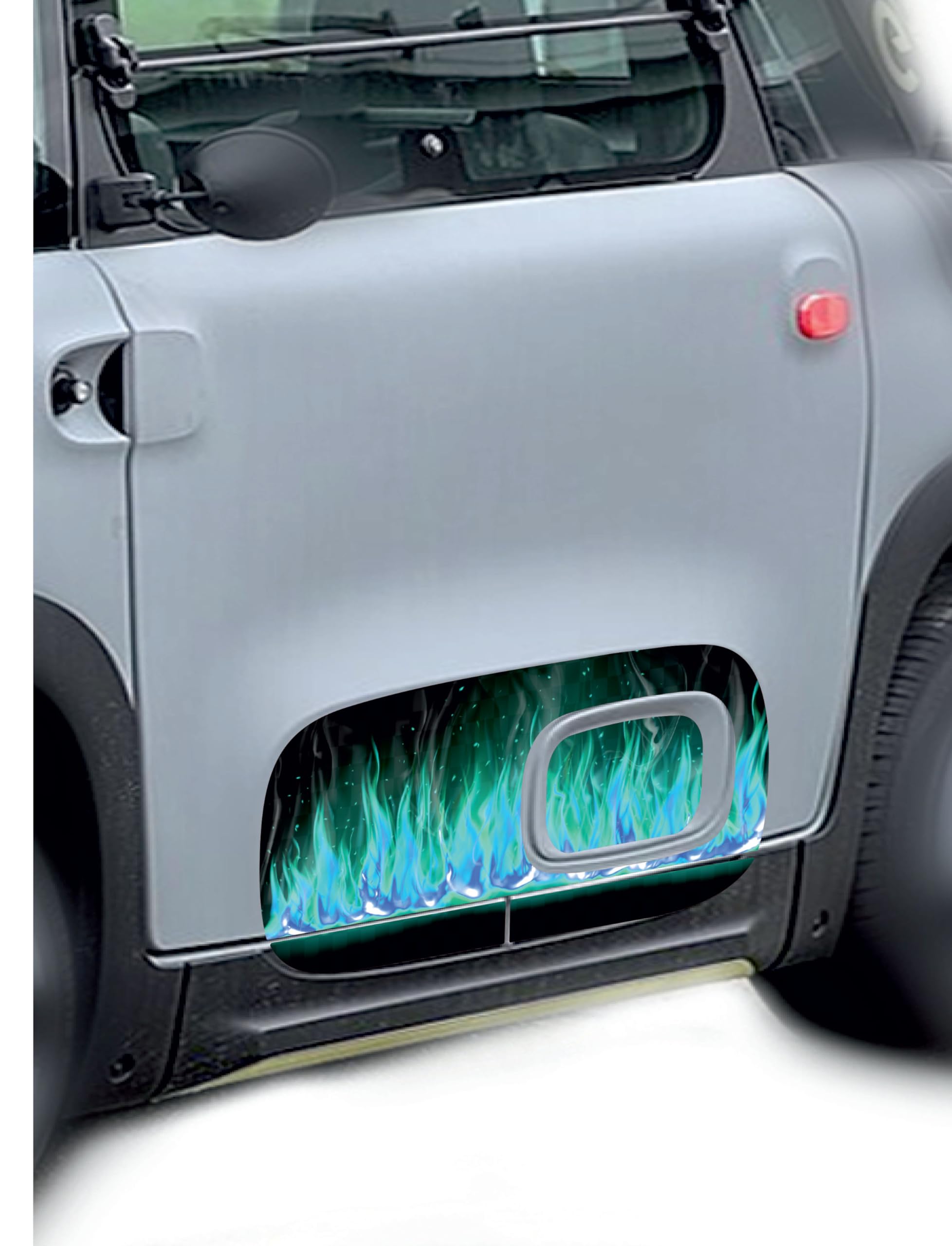 Set Adesivi Fiamme Azzurre Per Citroen AMI – Personalizza La Tua Auto - 3