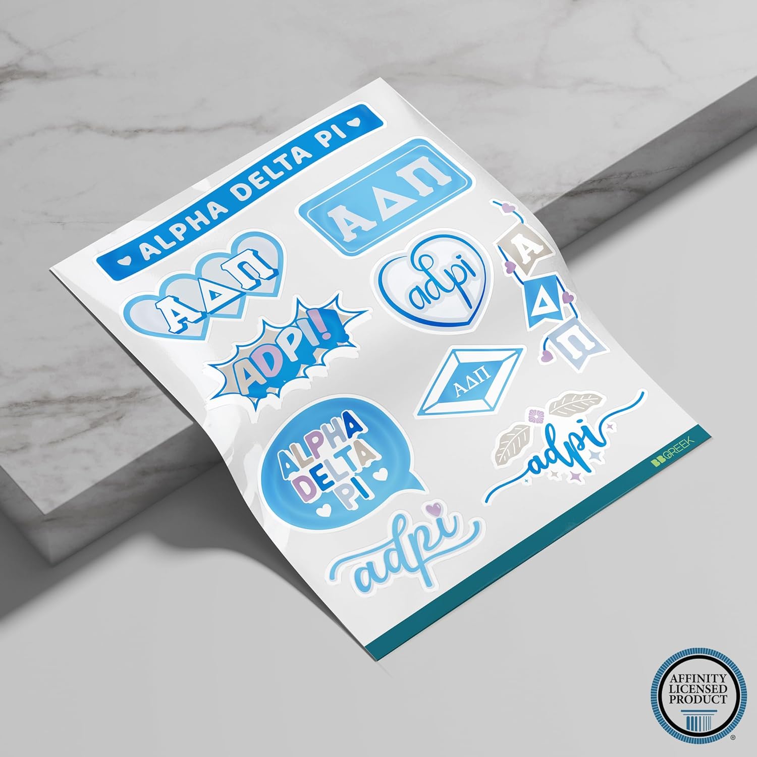 Alpha Delta Pi - ADPi Merch - Officially Licensed - Decal Stickers - 10 PVC Waterproof Decals for Tumbler and Laptop - Image 3