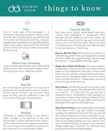 Miniatura 5 de Unique Loom Outdoor Trellis Collection - Alfombra decorativa con diseño de enrejado (8 x 11 pies 4 pulgadas, rectangular, gris pardomarfil)