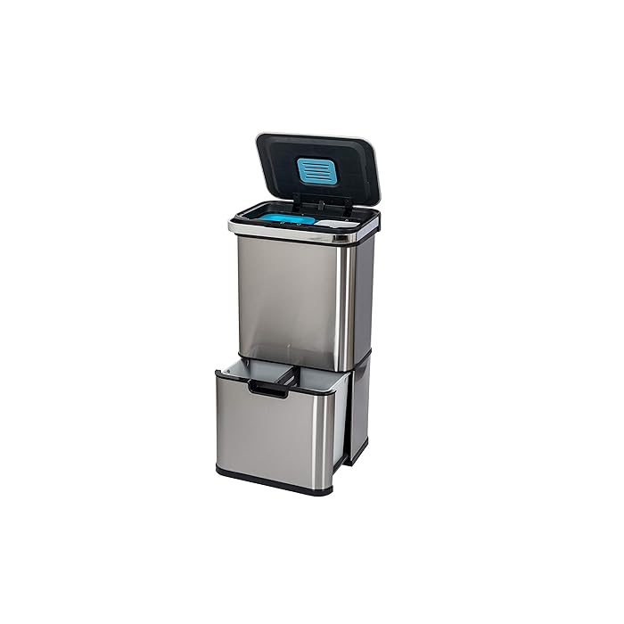 Buy Addis 50 Litre Recycling Sensor Tower Bin with 4 compartments Wet
