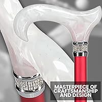 Vista 3 de Royal RC Canes Bastones elegantes para caminar, diseño de collar de diamantes de imitación, bastones ajustables coloridos, el mejor regalo