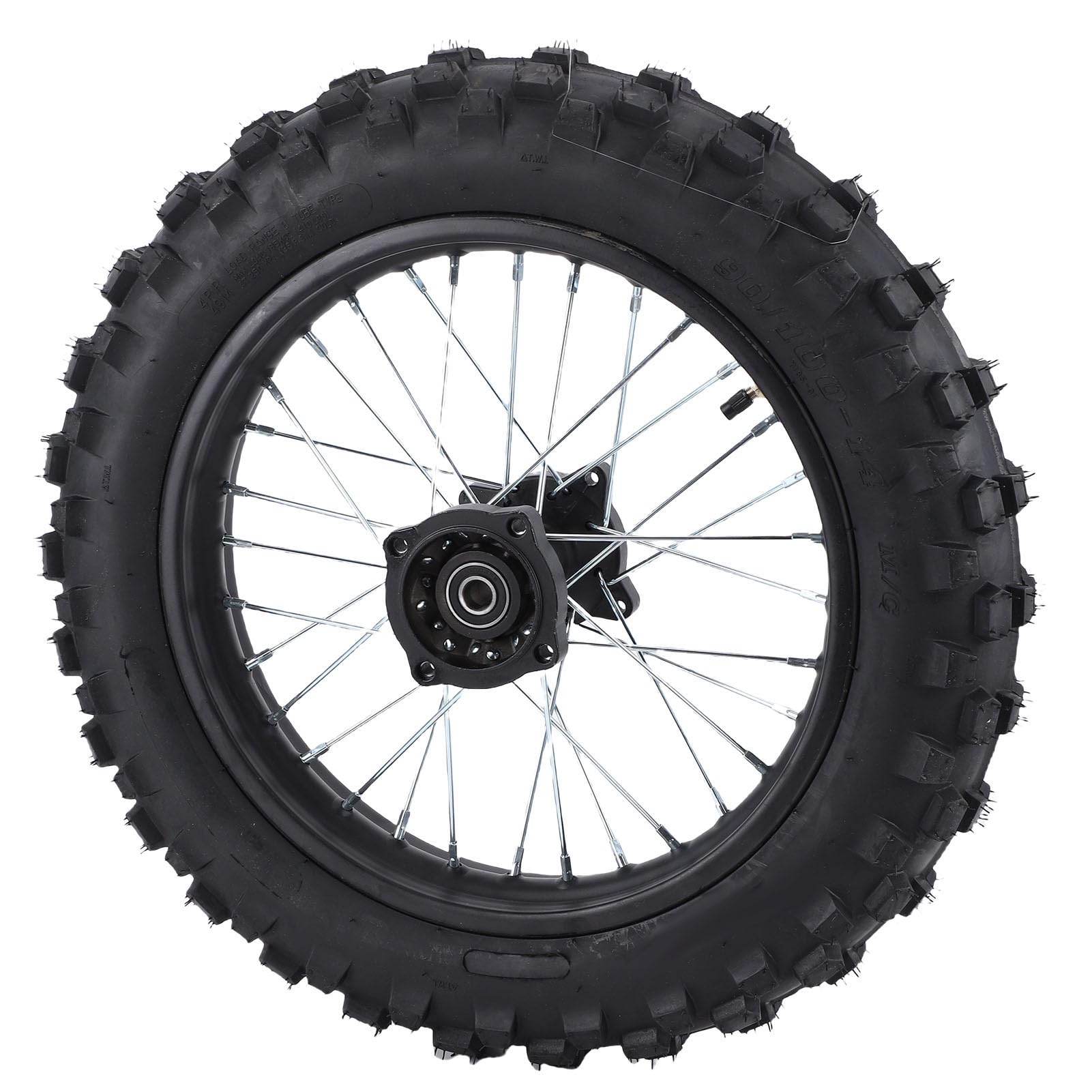 Luocute 14-calowy zespół Opony na felgę Tylnego Koła, Zamiennik 90/100-14 dla CRF70 90 110 125 140 150 160 Ml Dirt Monkey Bike, z osią 15 Mm, Przeznaczony do Motocykli Terenowych