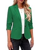 Blazers for Women Suit Jackets Dressy 3/4 Sleeve Blazer Business Casual Outfits for Work