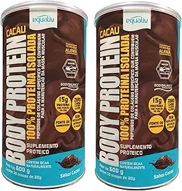 Kit 2 Body Protein Equaliv 600g Cacau