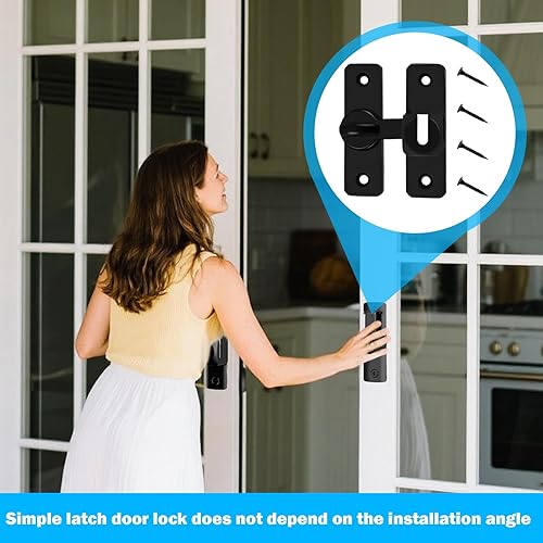 Miniatura 6 de 1 pestillo de puerta de granero, cerradura de puerta corredera, cerradura de puerta de granero, cerradura de cerradura de puerta, cerradura de