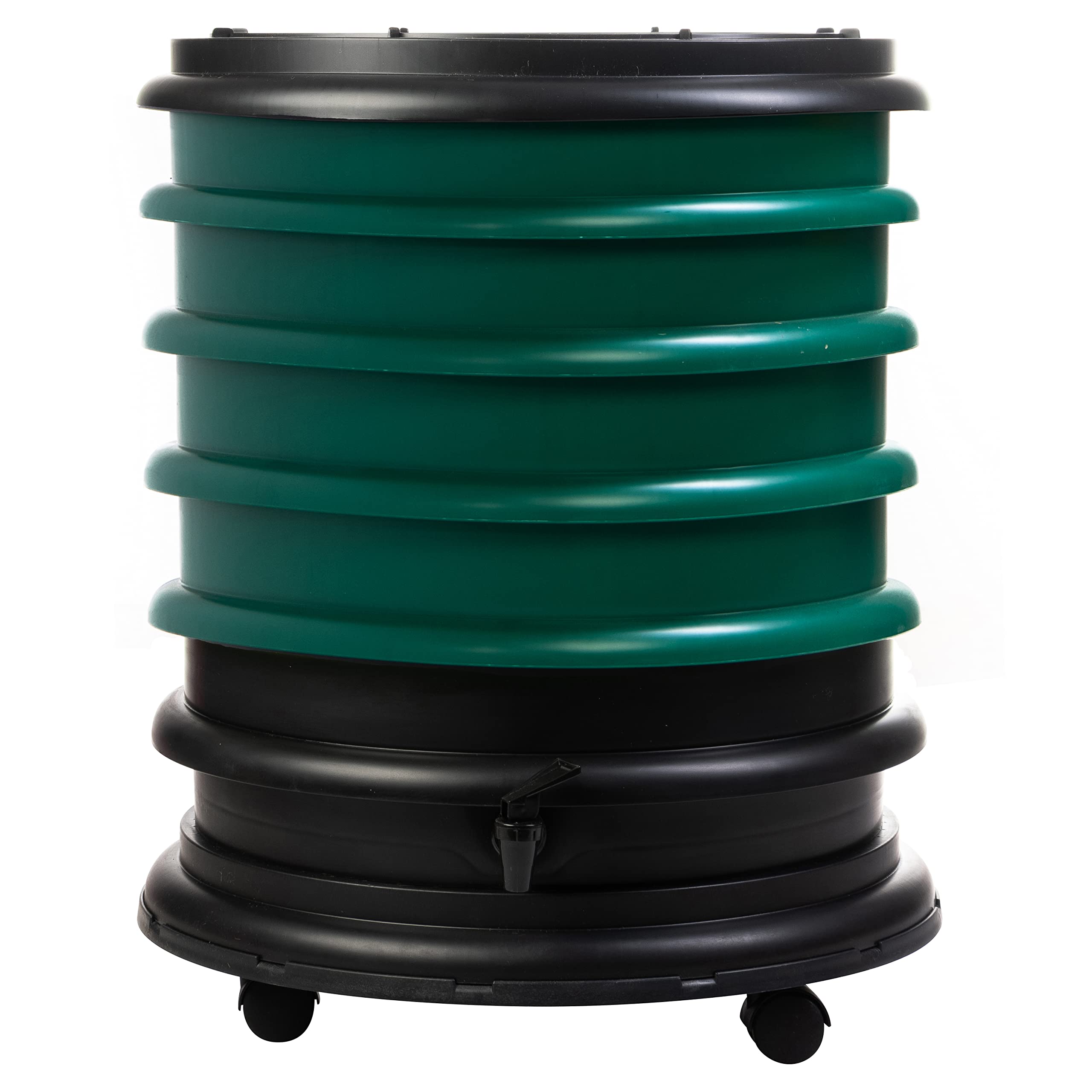 Wormbox Dark Green | Wormery Worm Farm Composter 4 Trays | 64 Liters | Organic Waste Compost, Make Your Worm Castings