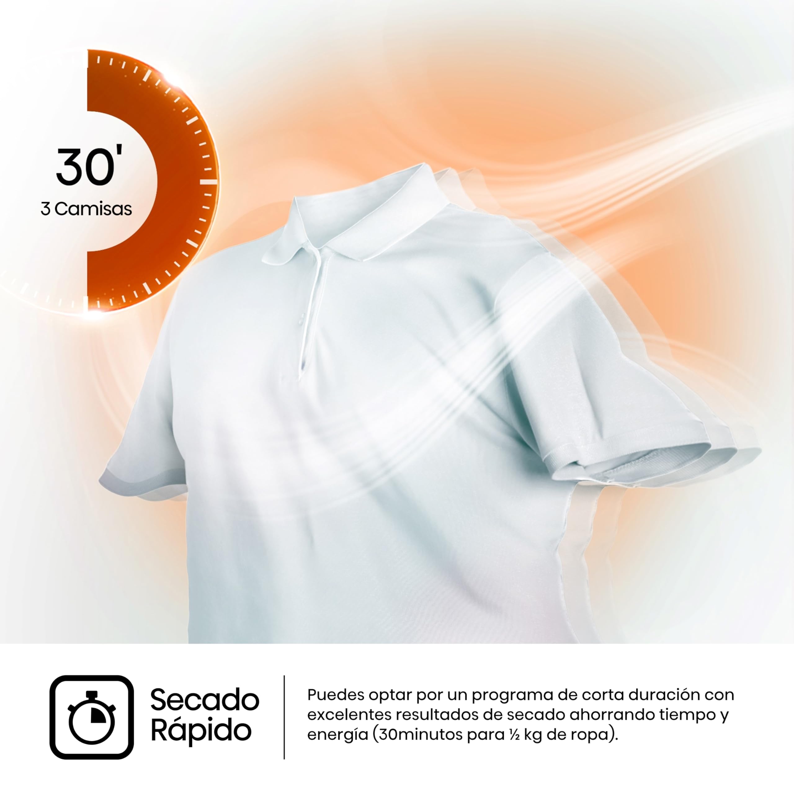 Hisense DH3S902BWCC - Secadora 9Kg, Clase C, Fondo 59cm, Secado Automático, Secado Rápido 30', Smart Pair, Antiarrugas, Bomba de Calor, Allergy Care, Blanco