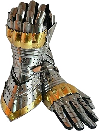 Medieval Brass Gauntlets Medieval Templar Steel Functional Gauntlets for Combat