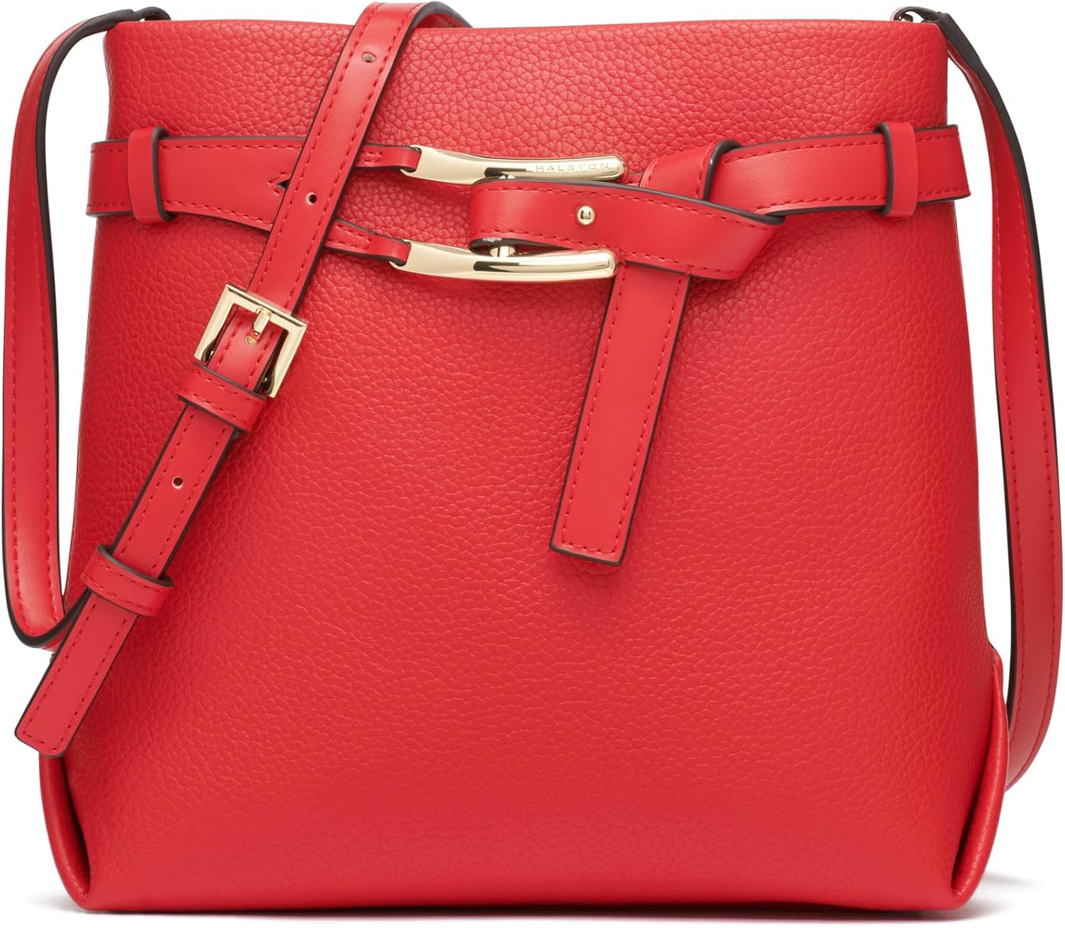 Halston Women's Tasha Signature Logo Magnetic Snap Crossbody