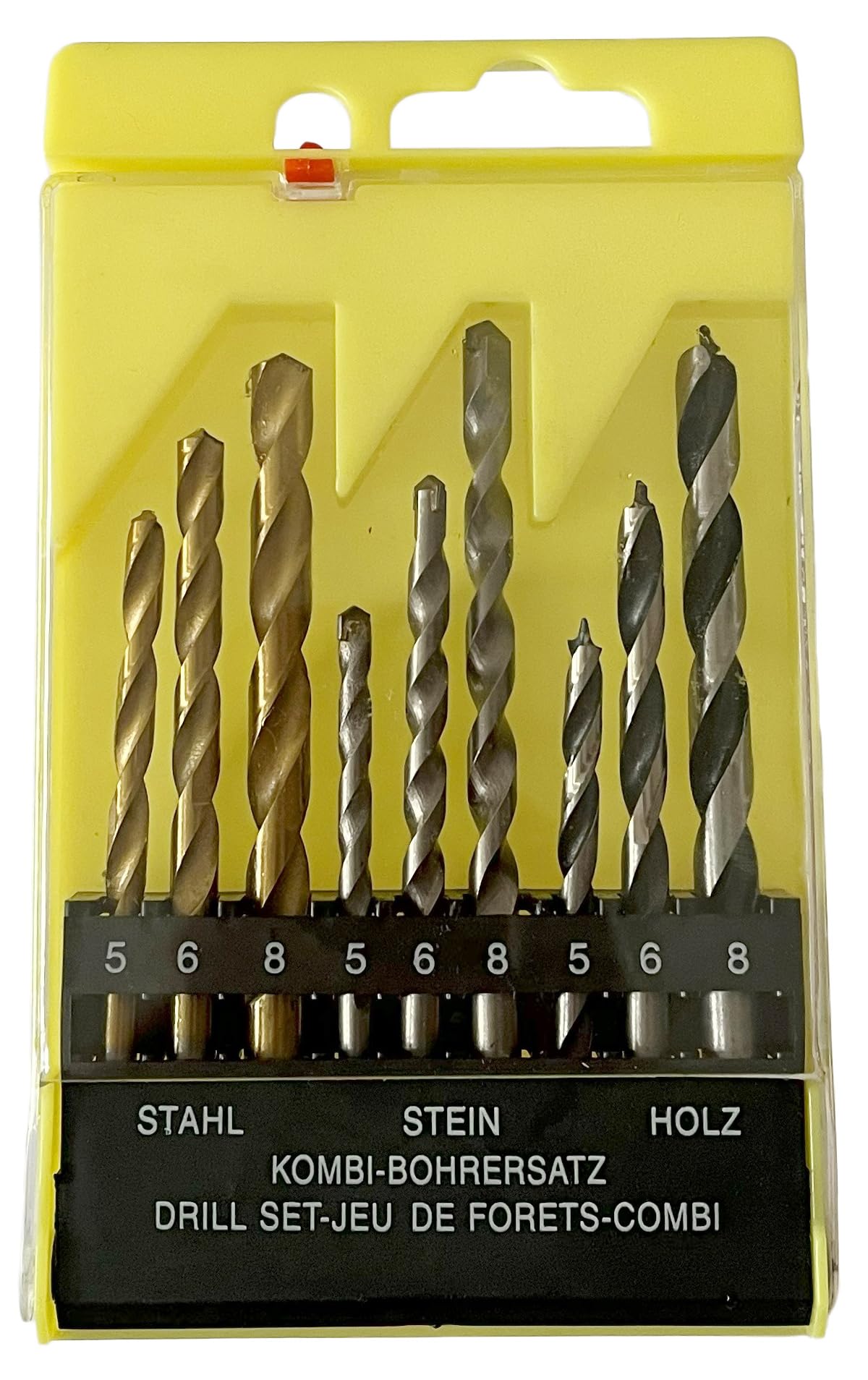 Inditrust 9pc Drill Bits Set I 3 Wall, 3 Wood, 3 Metal Bits, For Wall Wood Metal Aluminium Plastic.