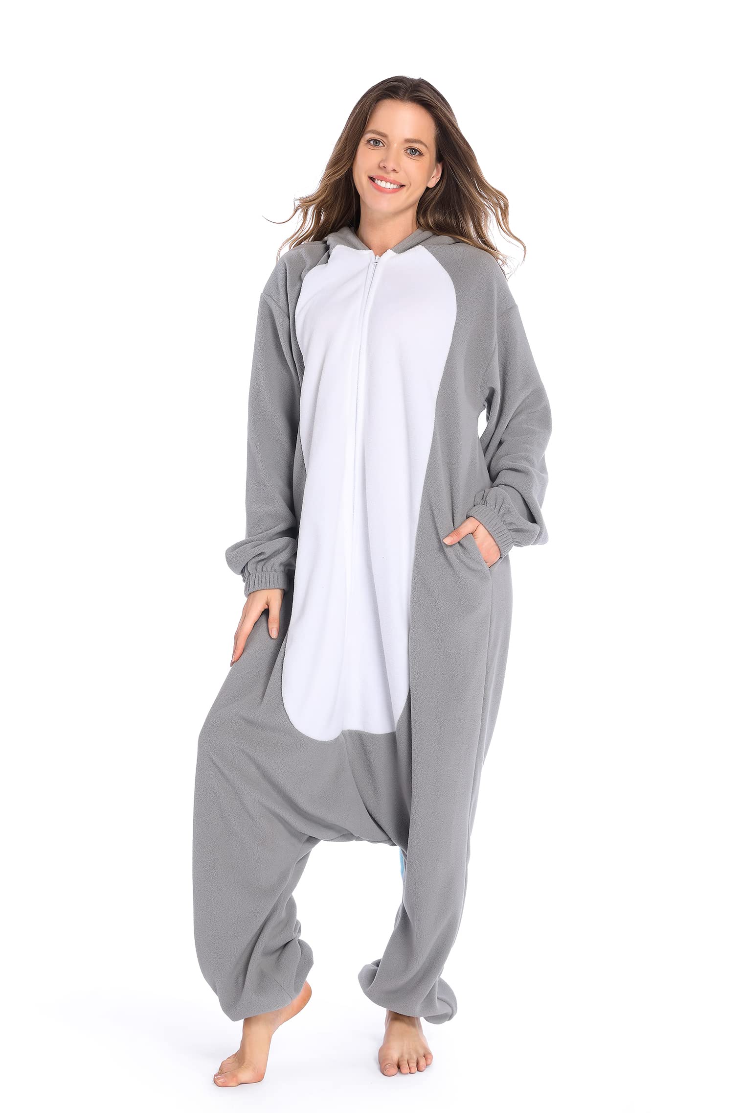 Unisex Elephant Onesie Adult Animal Pajamas Warm Sleepwear Halloween  Cosplay Homewear Anime Costume Elephant