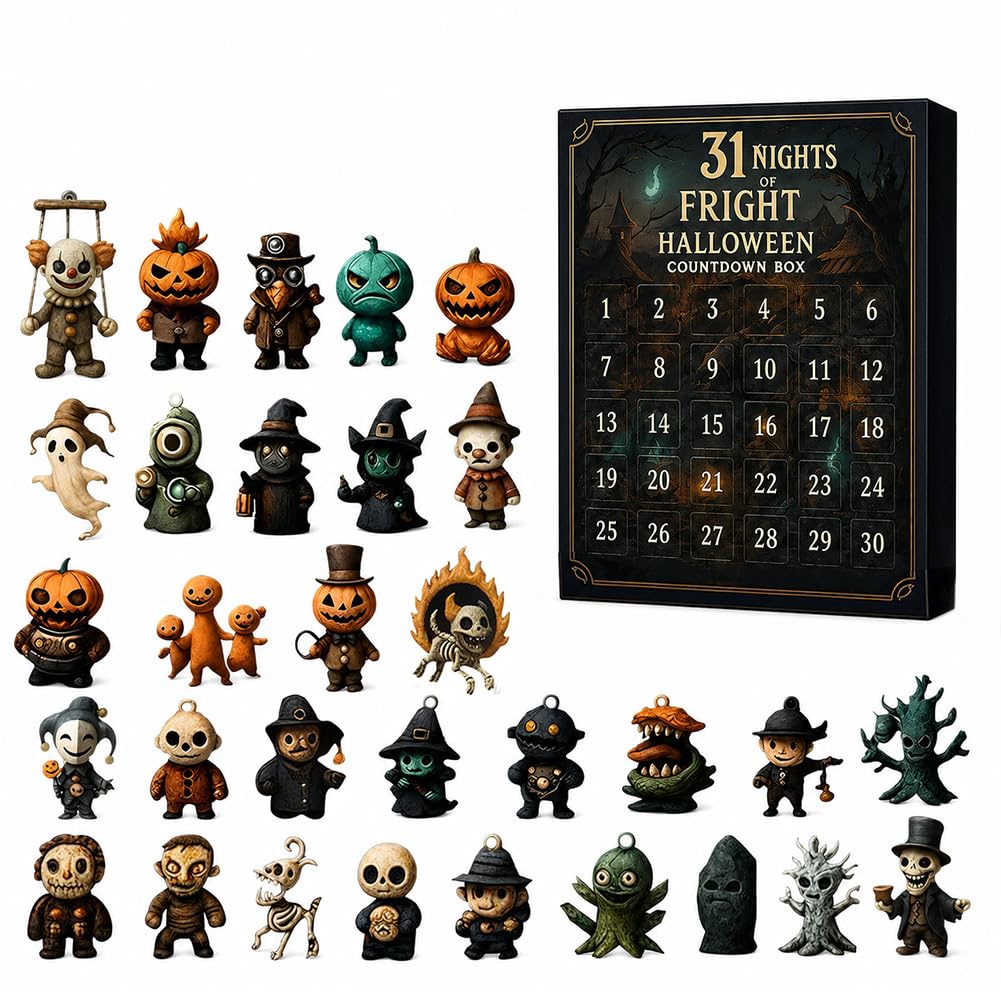 Halloween Countdown Calendar 2026, 31 Nights of Fright Mini Figures