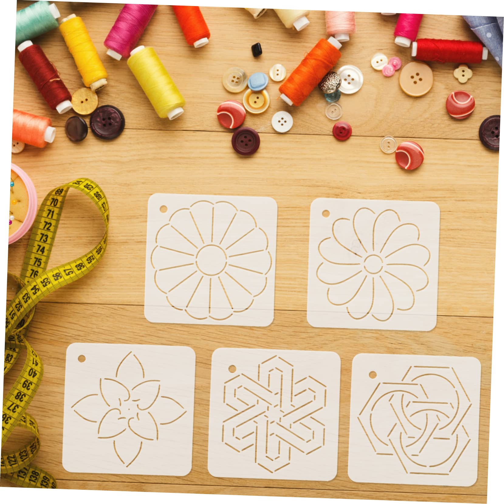 Operitacx 30piezas Plantillas De Acolchado Acrílico Para Diseño De Bordados y Patchwork Flexibles y Reutilizables Para Manualidades y Costura