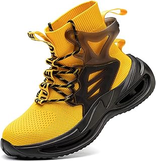 Safety Sicherheitsschuhe Herren Damen S3 Arbeitsschuhe Schutzschuhe mit Stahlkappe Atmungsaktiv Schutzschuhe Summer Leichtgew