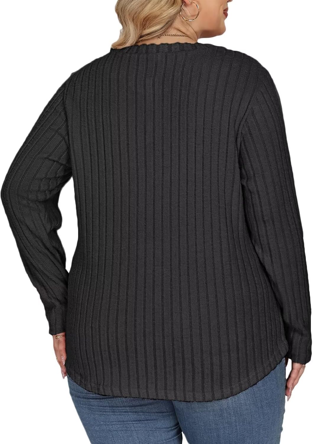 DOLNINE Plus Size Sweatshirts for Women Fashion Long Sleeve Tops Pullover Fall Winter Casual Loose Shirts - Image 4