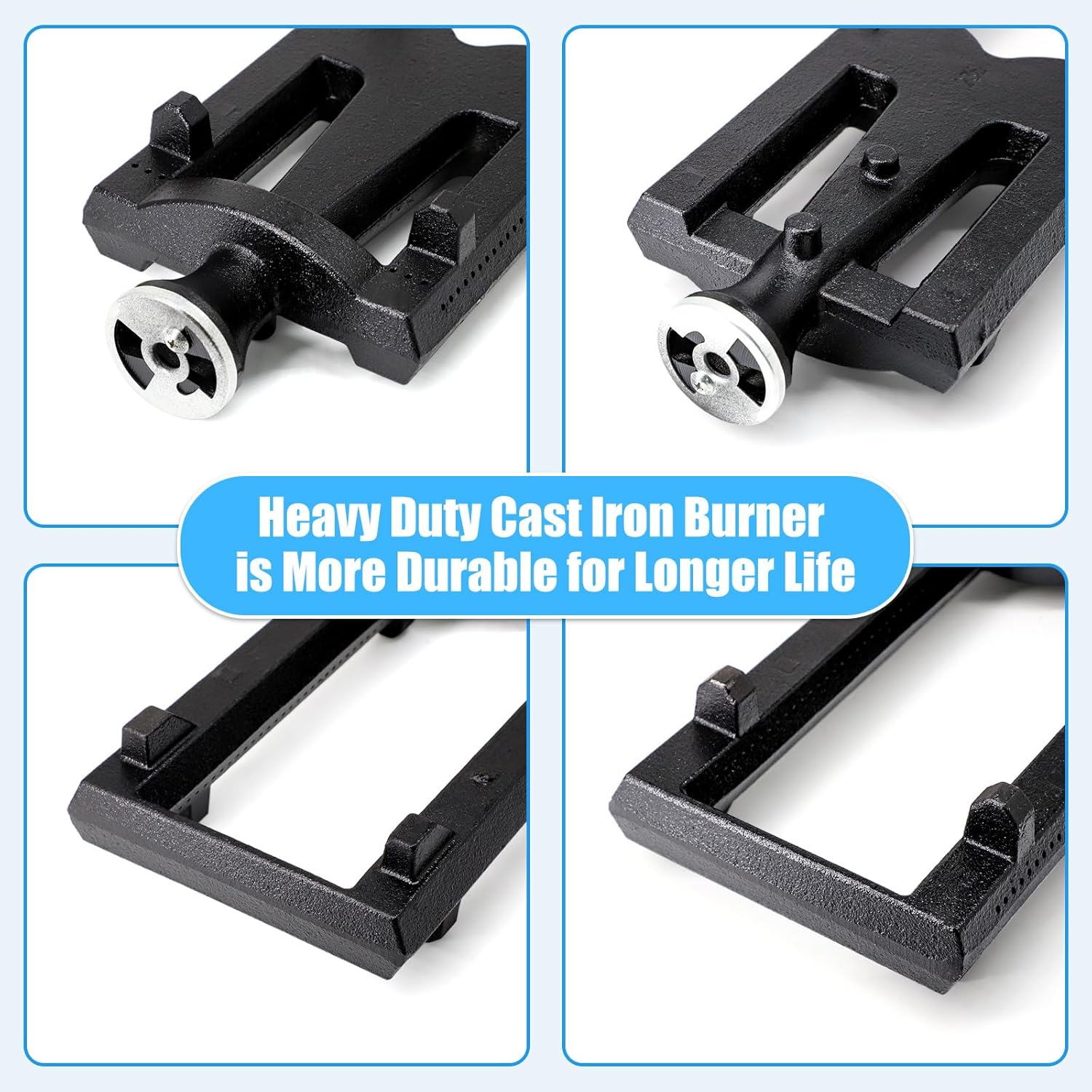 Adviace Grill Burner Replacement for DCS 36-Inch & 48-Inch Built-in Gas Grills, DCS Burner Replacement, Grill Parts Replacement for DCS 36" 48" BBQ Grills, 20 1/2" Cast Iron Burner for DCS BBQ