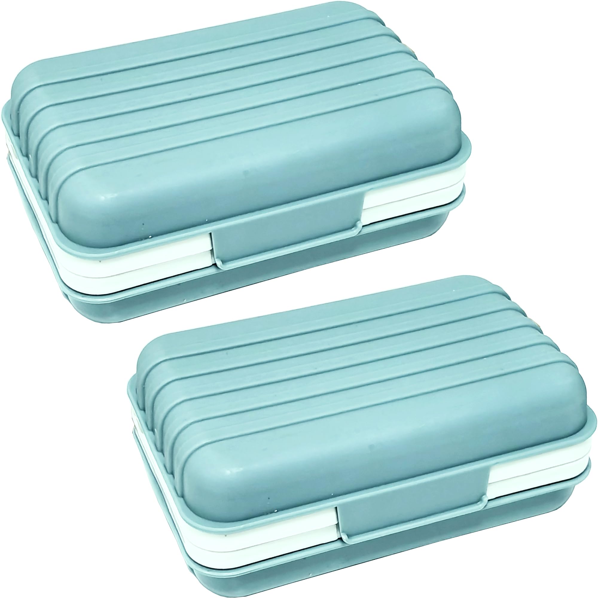 Travel Soap Case 2 Pcs Soap Dish with Lid Portable Soap Box Container Draining Soap Bar Holder for Traveling, Camping, Shower, Bathroom by Lofekea