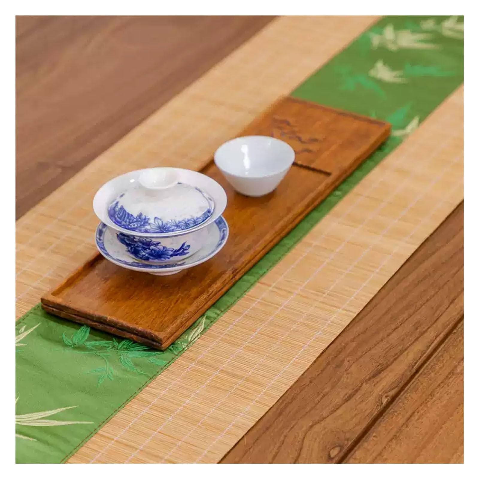 Runner da tavola in bambù, tovagliette lavabili in stile giapponese, per tavolo da pranzo e cucina, tovaglia versatile per casa da tè, 30 x 60 cm