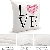 Vista 19 de Fundas de almohada de San Valentín para decoración del hogar, Día de San Valentín, funda de almohada con cremallera, funda de cojín de 16 x 16