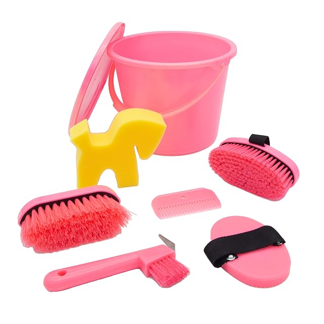 PFIFF 102361 - Juego de Limpieza con Tapa (Relleno), Color Rosa
