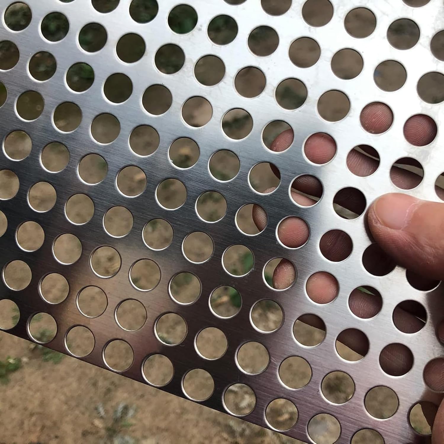 Stainless Steel Perforated Plate,304 Mesh Panel Silver 10-40cm 1-10mm for Ventilation(1mm Mesh,40x40cm)