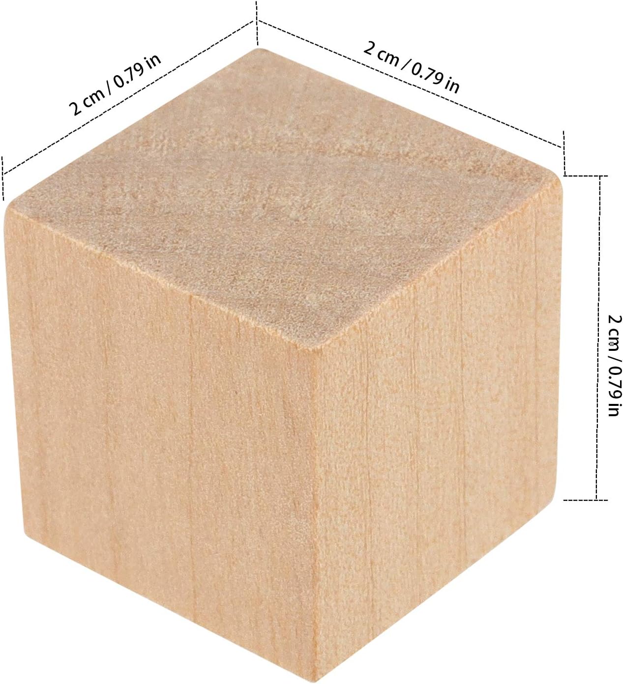 800 PCS 3/4 Inch Natural Wooden Cubes, Mini Unfinished Wood Blocks, Wood Square Blocks for Puzzle Making, Letter Blocks, Painting, DIY Crafts