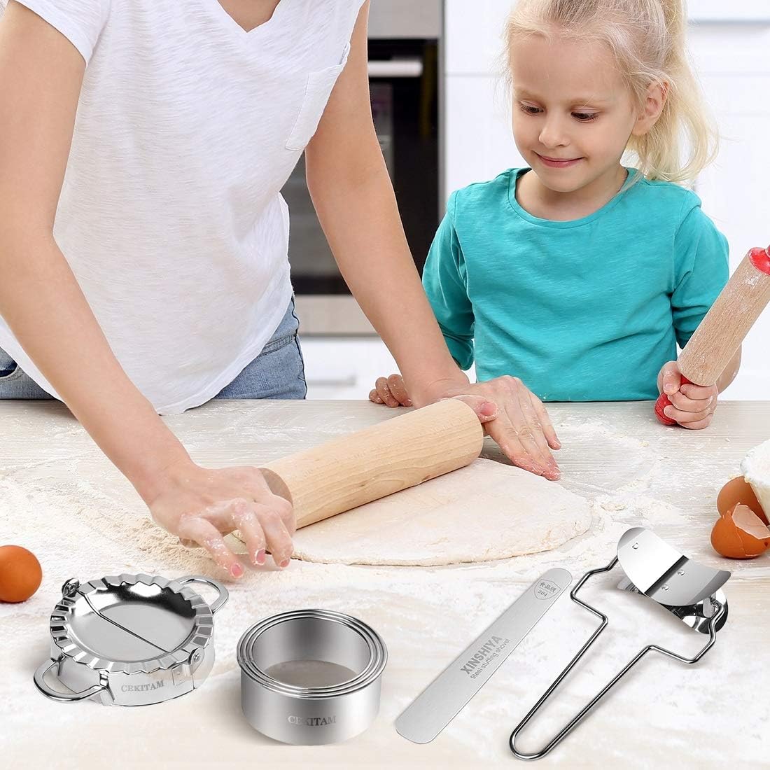 8 Pcs Dumpling Maker,Stainless Steel Ravioli Mould Mold Press Set Kitchen Accessories