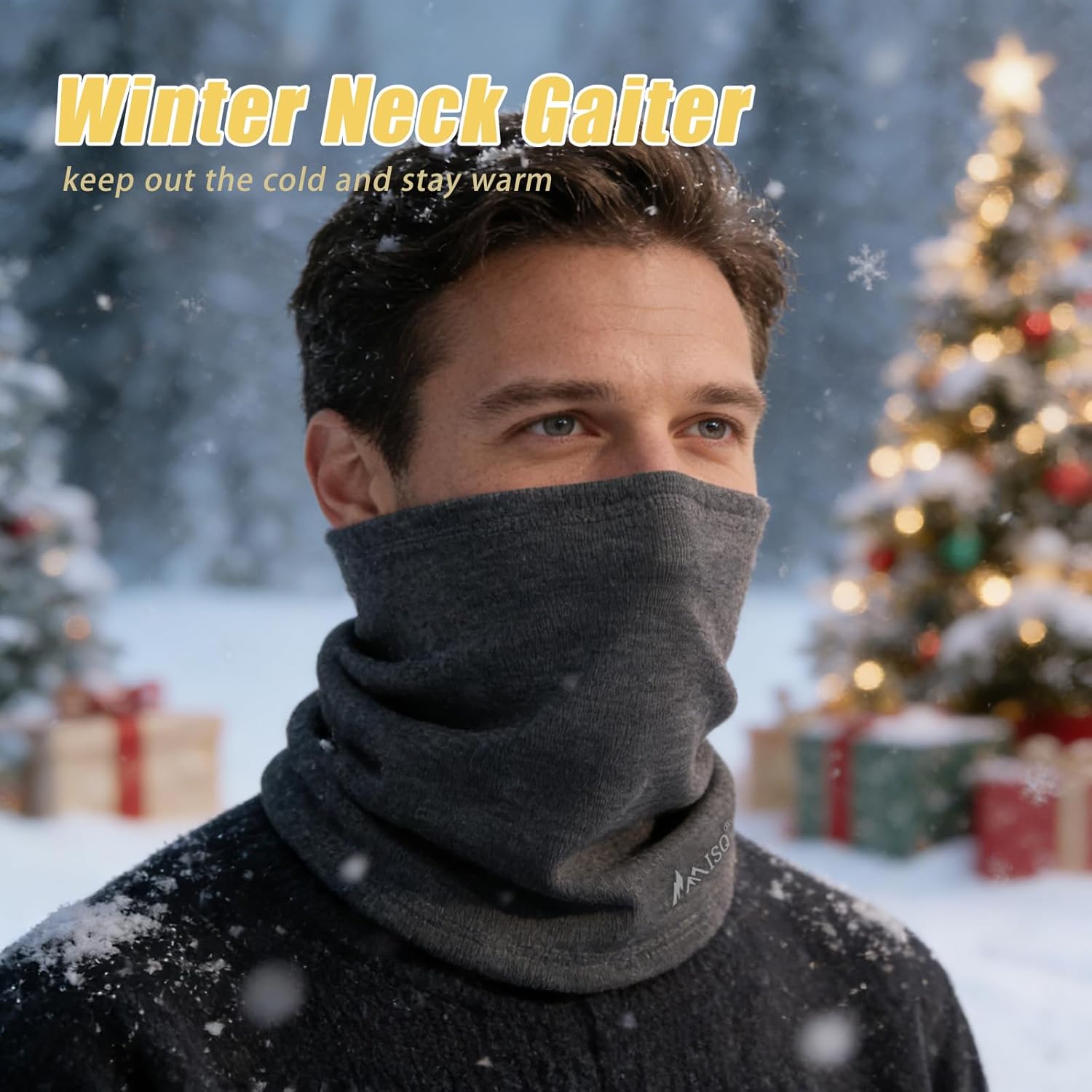 ISQ 2 Pack Winter Neck Gaiter Windproof and Warm Neck Warmer Outdoor Ski Mask Scarf