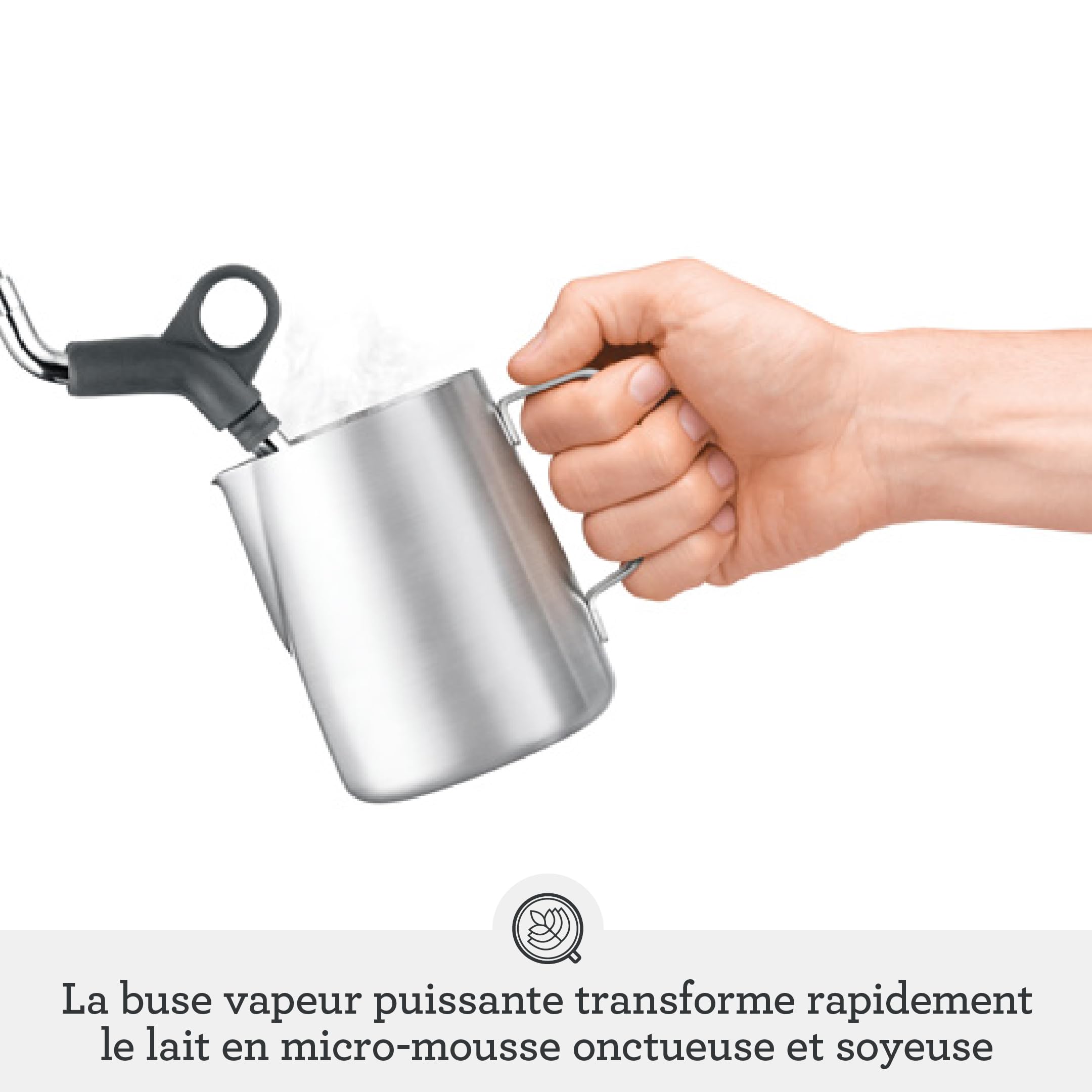Sage - The Duo-Temp Pro - Machine à Café à Grain avec Mousseur à Lait - Acier Inoxydable Brossé