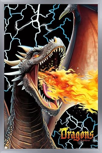 Trends International PD Moreno - Póster de pared de relámpago de dragón