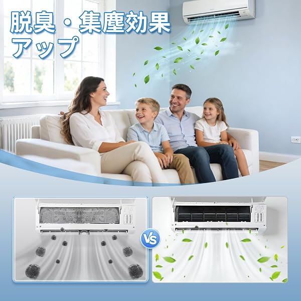 パナソニック用 CZ-SAF16用 2個 アクティブクリーンフィルター エアコンクリーンフィルター 壁掛け式エアコン対応 PP メルトブロー不織布素材脱臭・集塵効果アップ CZ‑SAF12 CZ‑SAF12A後継品 - 5
