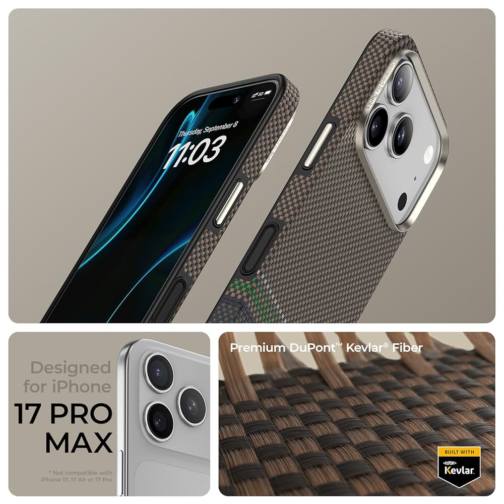 iPhoneアクセサリー Benks Prestige Kevlar iPhone 17 Pro Max BENKS Capa Prestige ArmorPro para iPhone 17 Pro Max com
