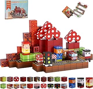 Magnetic Building Blocks Construction Set, Magnetic Blocks,120pcs Building Toys for Boys and Girls Ages 3-12 Magnetic Tiles Toys, Great for Christmas Easter Children's Day Birthday Gifts