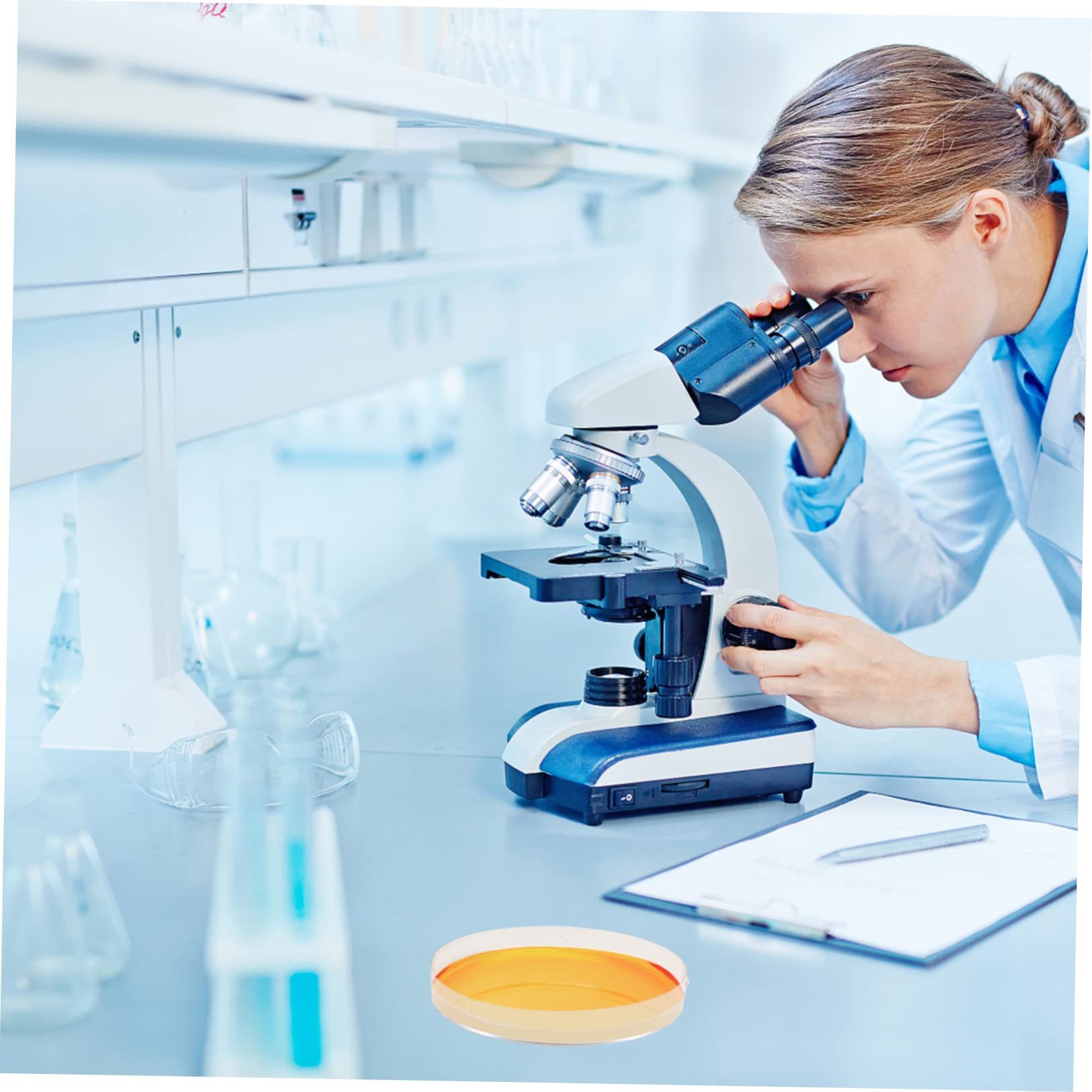 SOIMISS Lot de 10 Boîtes de Petri à Agar Pré-coulées, Plaque de Culture Cellulaire en Agar, Facile à Transporter, Design Professionnel pour Projets Scientifiques