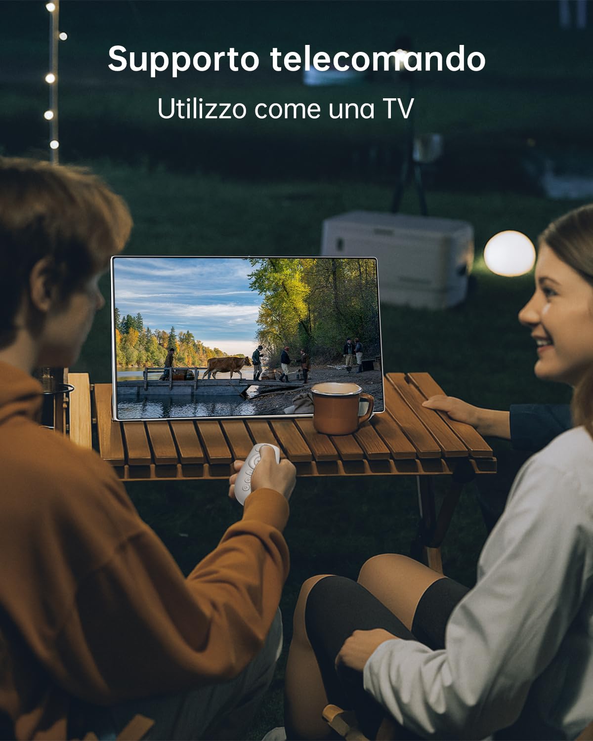 KTC MEGAPAD 25" Monitor Portatile 1080p Touchscreen, Android 14, Batteria Integrata, Altoparlanti & Fotocamera 8MP, Ingresso Video USB-C, Telecomando, Pannello IPS, Ideale per Esterni, Campeggio