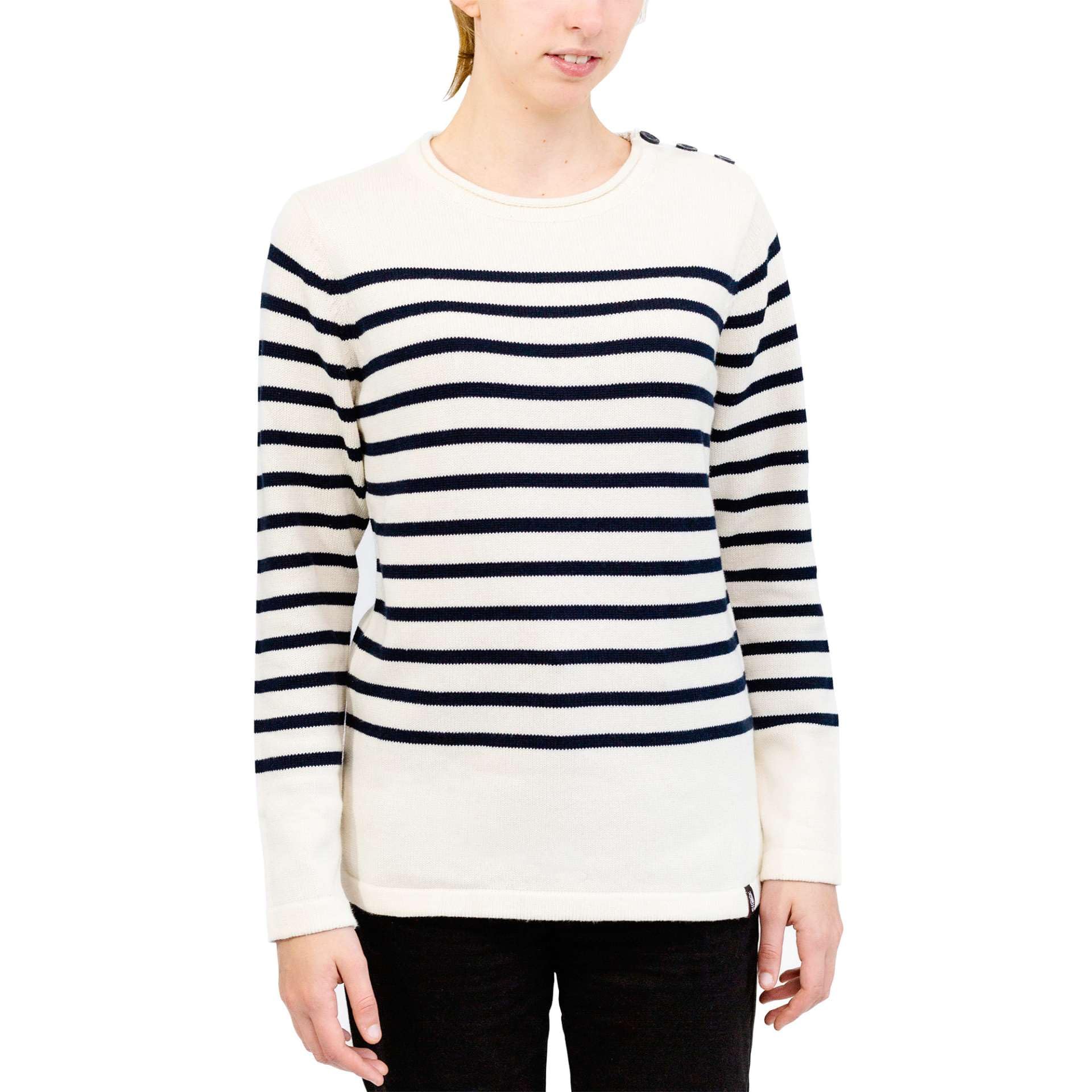 Breizh Ocean - Pull Marin Femme Rayé ou Uni - du XS au 4XL - Création Française BINIC - Pull Femme Hiver - Vêtement Marin