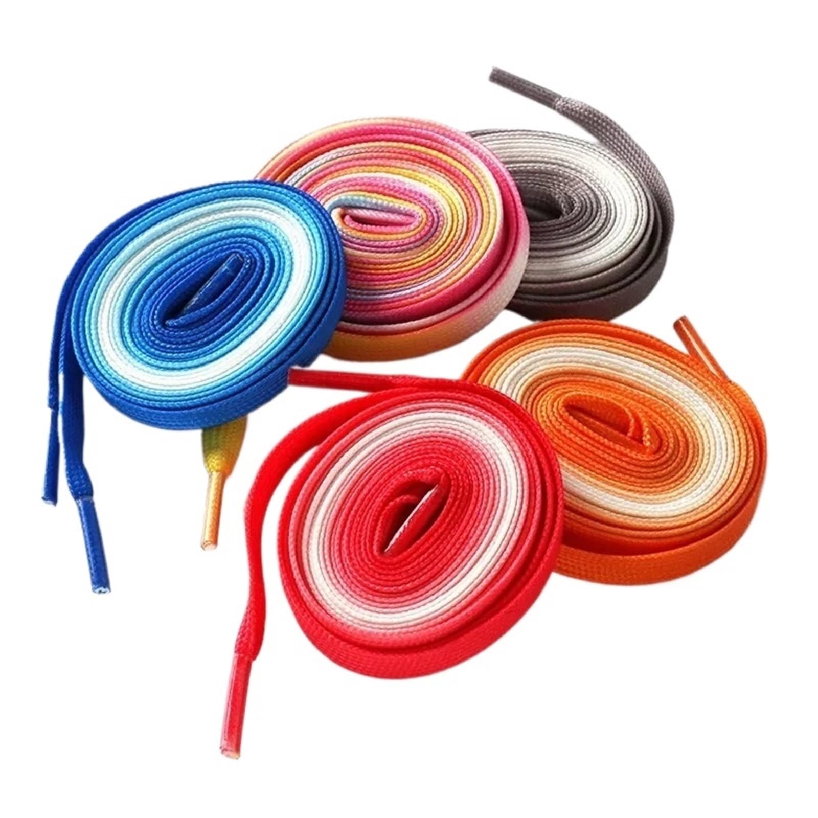 5 Paar bunte Seidenschnürsenkel Candy Gradient Party Camping Stiefel Schnürsenkel Für Sneaker