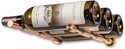 Miniatura 1 de VintageView Vino Pins – Estante de metal para botellas de vino montado en la pared para paneles de yeso o superficies de madera, elegante y moderno