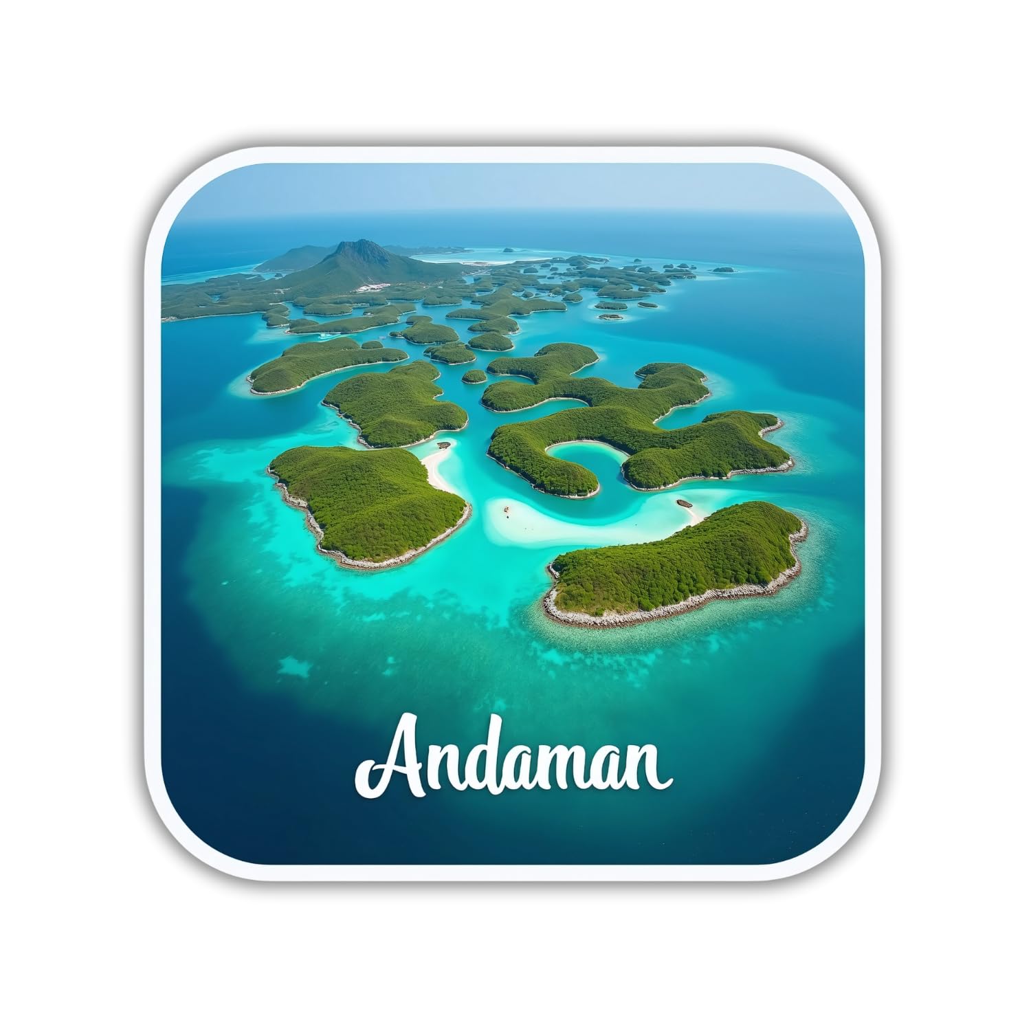 Andaman Theme Souvenir Wooden Refrigerator Stylish Fridge Magnet - Andaman Fridge Magnet Perfect Souvenir Gift for Office, Kitchen, Fridge Decoration | Size 3x3 Inch | Pack of 1-image-20