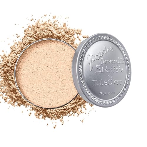 T. LeClerc Polvo facial suelto  Polvo fijador de maquillaje facial de larga duración, mineral mezclable que minimiza los poros y perfecciona los